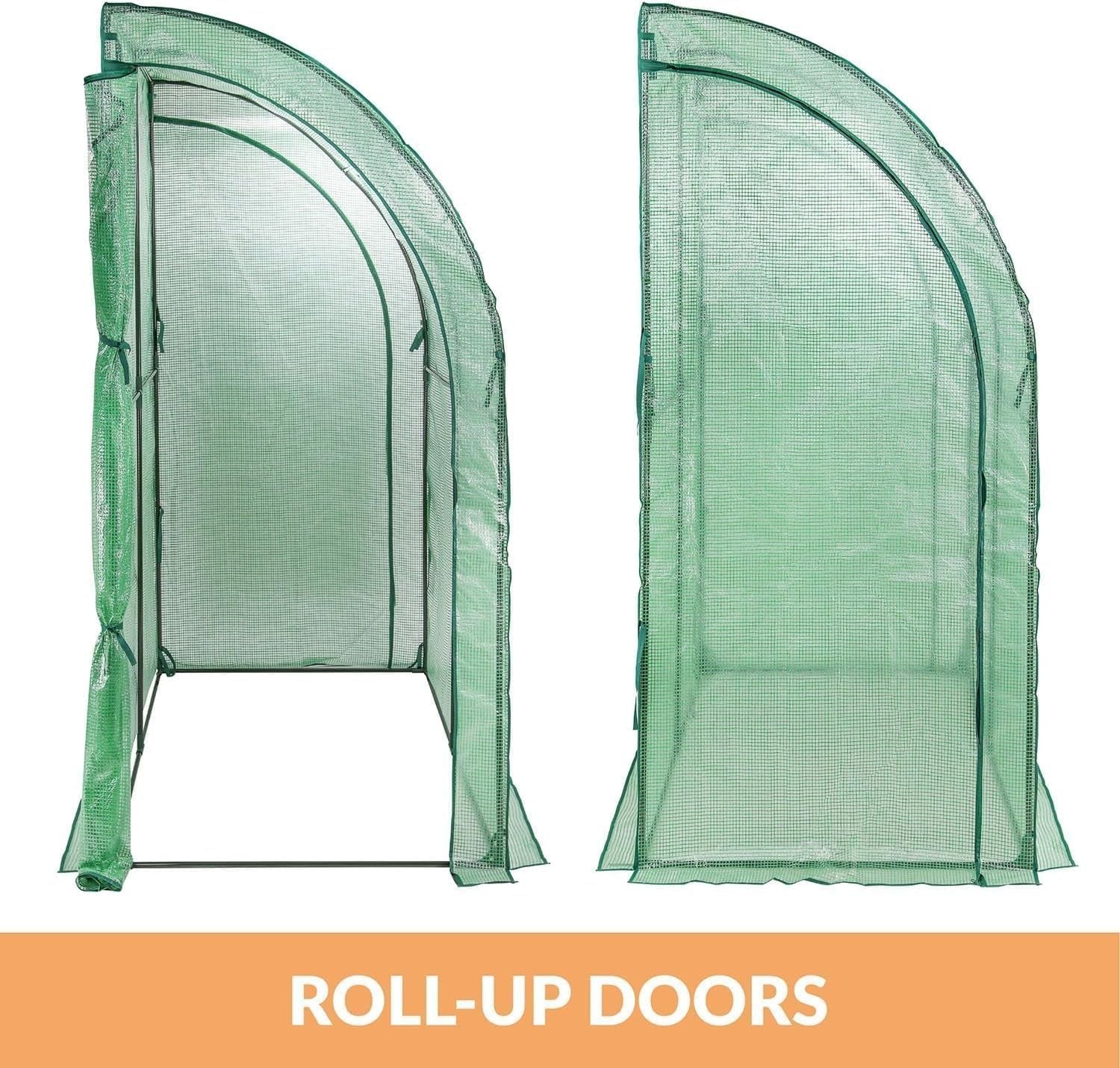 Heavy Duty Walk-In Lean-To Greenhouse 200x100x215cm PE Cover Tunnel