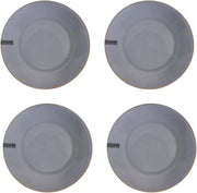Set of 4 Stoneware Side Plates Reactive Glaze Blue Grey Kitchen Plates