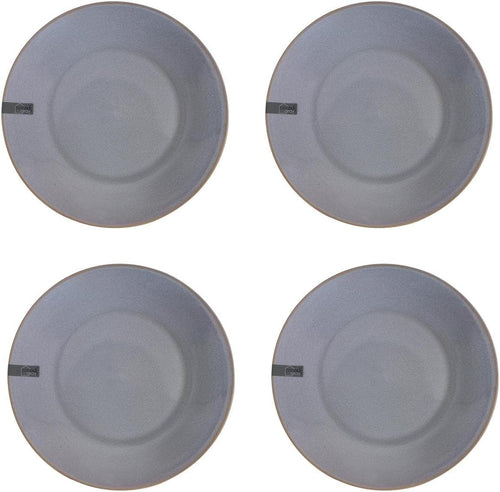 Set of 4 Stoneware Side Plates Reactive Glaze Blue Grey Kitchen Plates