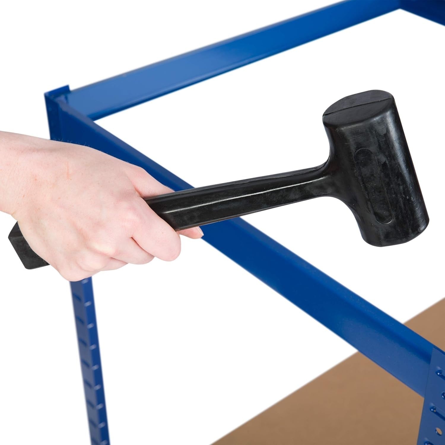 Heavy Duty Garage Workbench 300kg Steel Frame MDF Top 1200mm Wide Storage Shelf