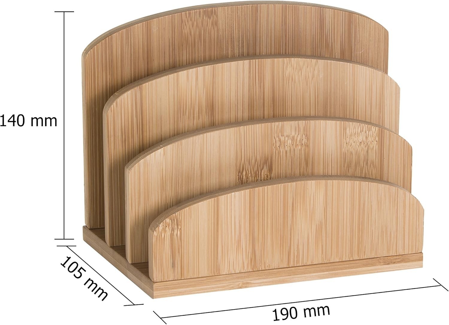 Bamboo Letter Holder & Mail Sorter Desk Organizer 10-Pack – Compact Storage