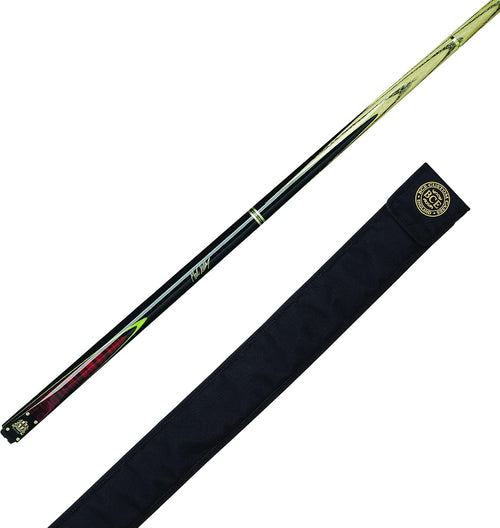 57” Snooker Pool Cue 2 Piece Ash Shaft 9.5mm Tip Matching Grain