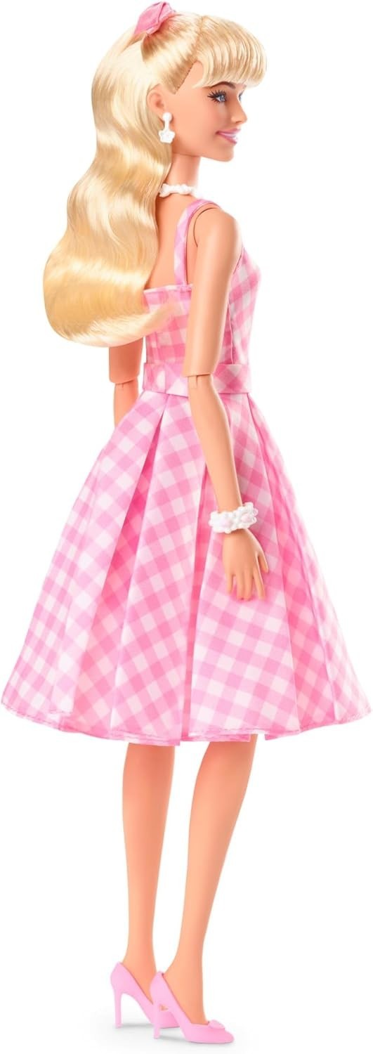 Pink Gingham Dress Fashion Doll Daisy Necklace Collector