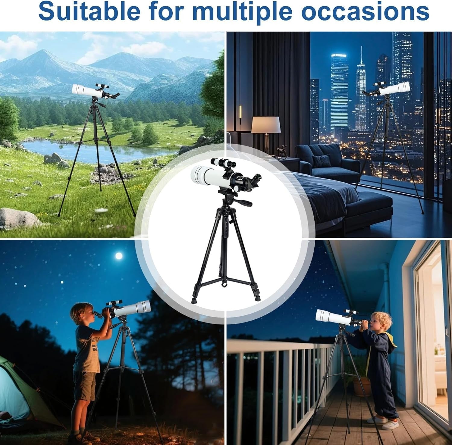 70mm 400mm Telescope | HD Refractor | Tripod Phone Adapter Travel Kit