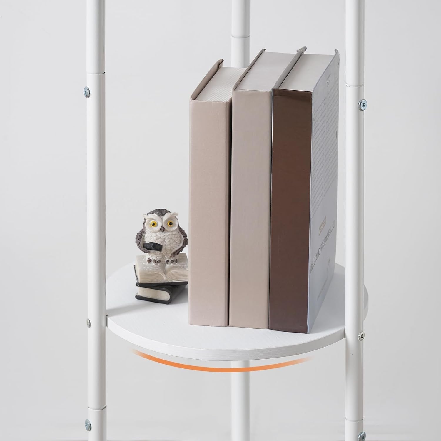 White Coat Rack with Shelves | Freestanding Hall Tree Organizer Stand 184cm Tall