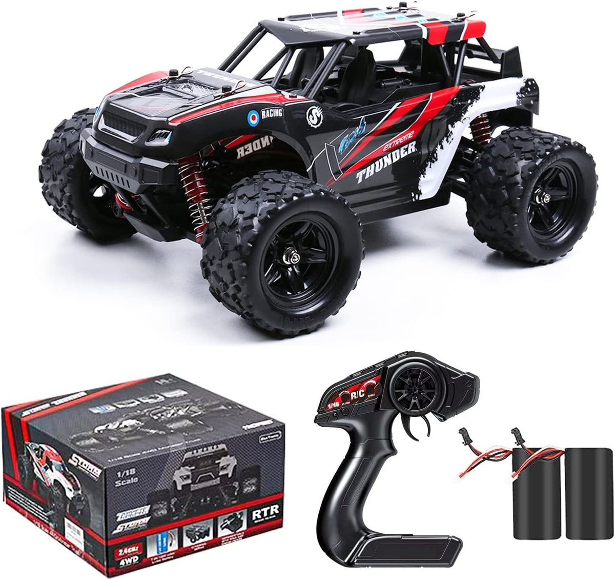 36KM/H 4x4 RC Monster Truck | Fast Off-Road 1/18 Drift Car Adults Kids Gift