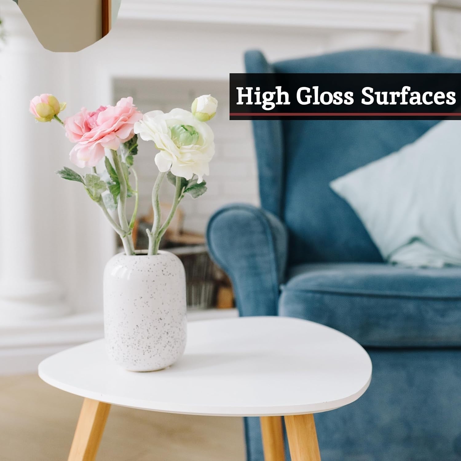 Oval White High Gloss Nesting Coffee Tables Set of 2 Scandinavian Wood Legs