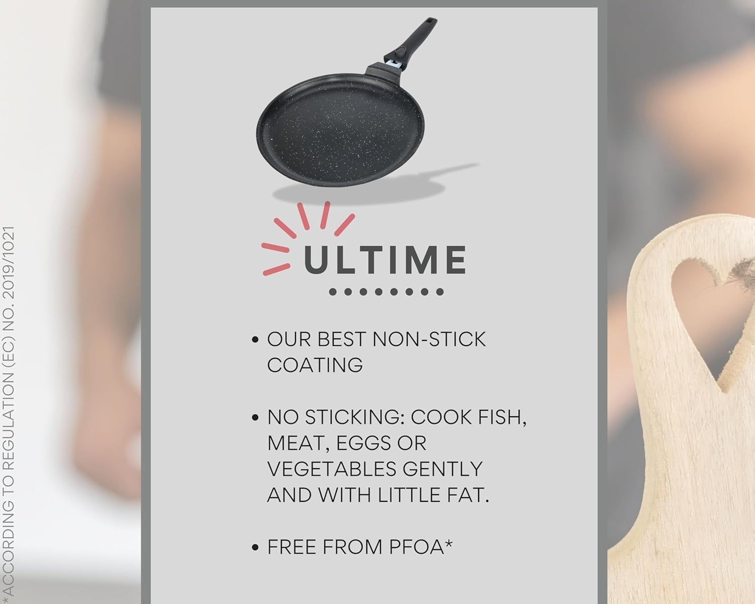 28cm Induction Crepe Pan Non-Stick with Divider & Removable Handle – Oven Safe