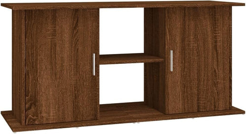 Spacious Fish Tank Cabinet Stand Brown Oak Storage 121x41x58cm