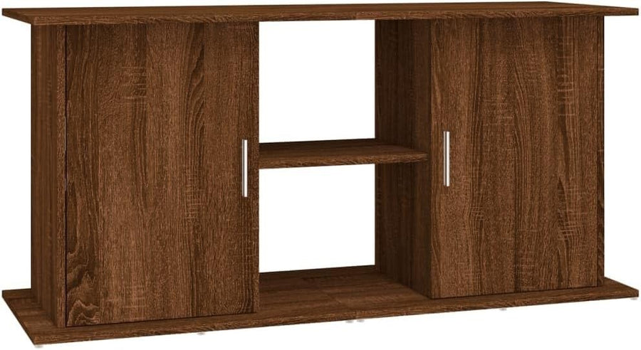 Spacious Fish Tank Cabinet Stand Brown Oak Storage 121x41x58cm