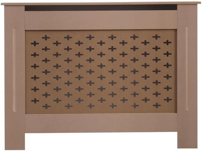 Medium Rustic Radiator Cover | Unfinished MDF Cabinet with Pattern Grill