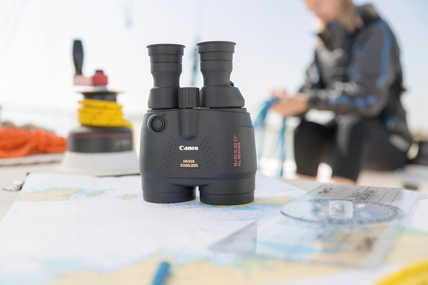 18x50 High Power Image-Stabilised All-Weather Zoom Binoculars HD Optics