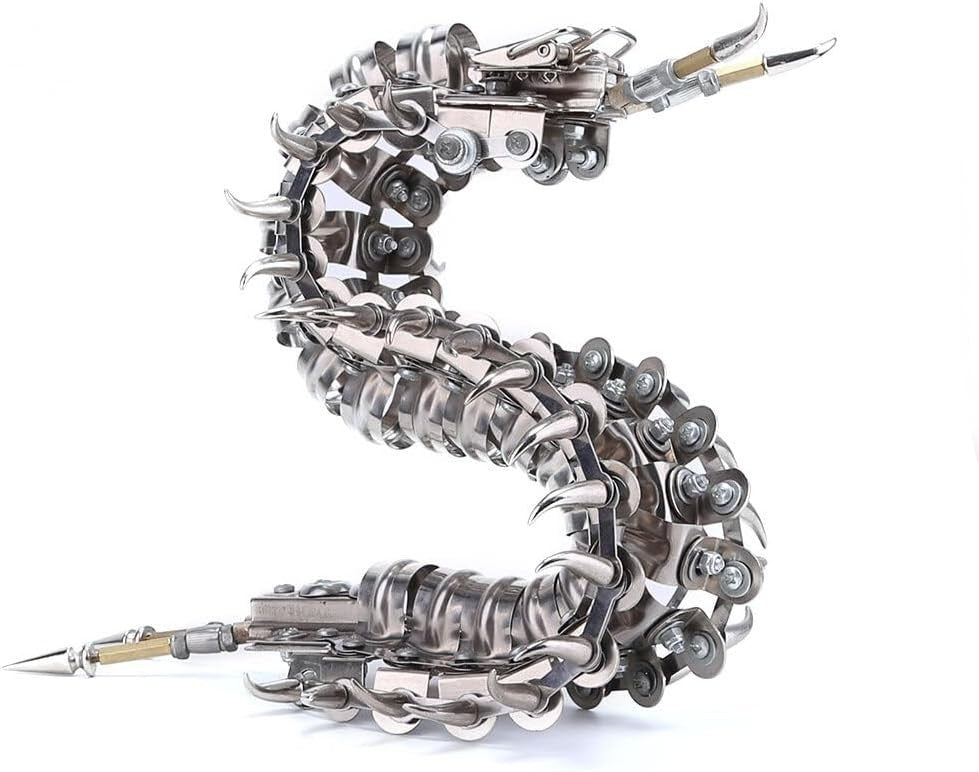 3D Metal Centipede Puzzle Kit 480PCS Articulated DIY Model Decor