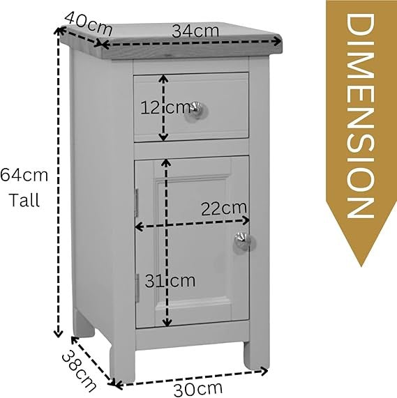 Snow White Bedside Tables Set of 2 | Fully Assembled Wooden Cabinets