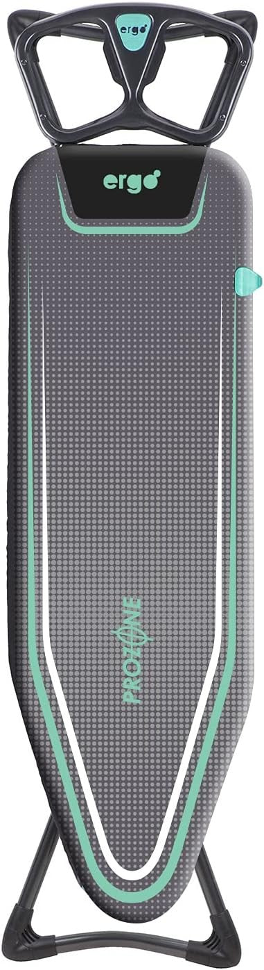 Ergonomic Ironing Board Prozone Heat Reflective Height Adjustable 122x38cm