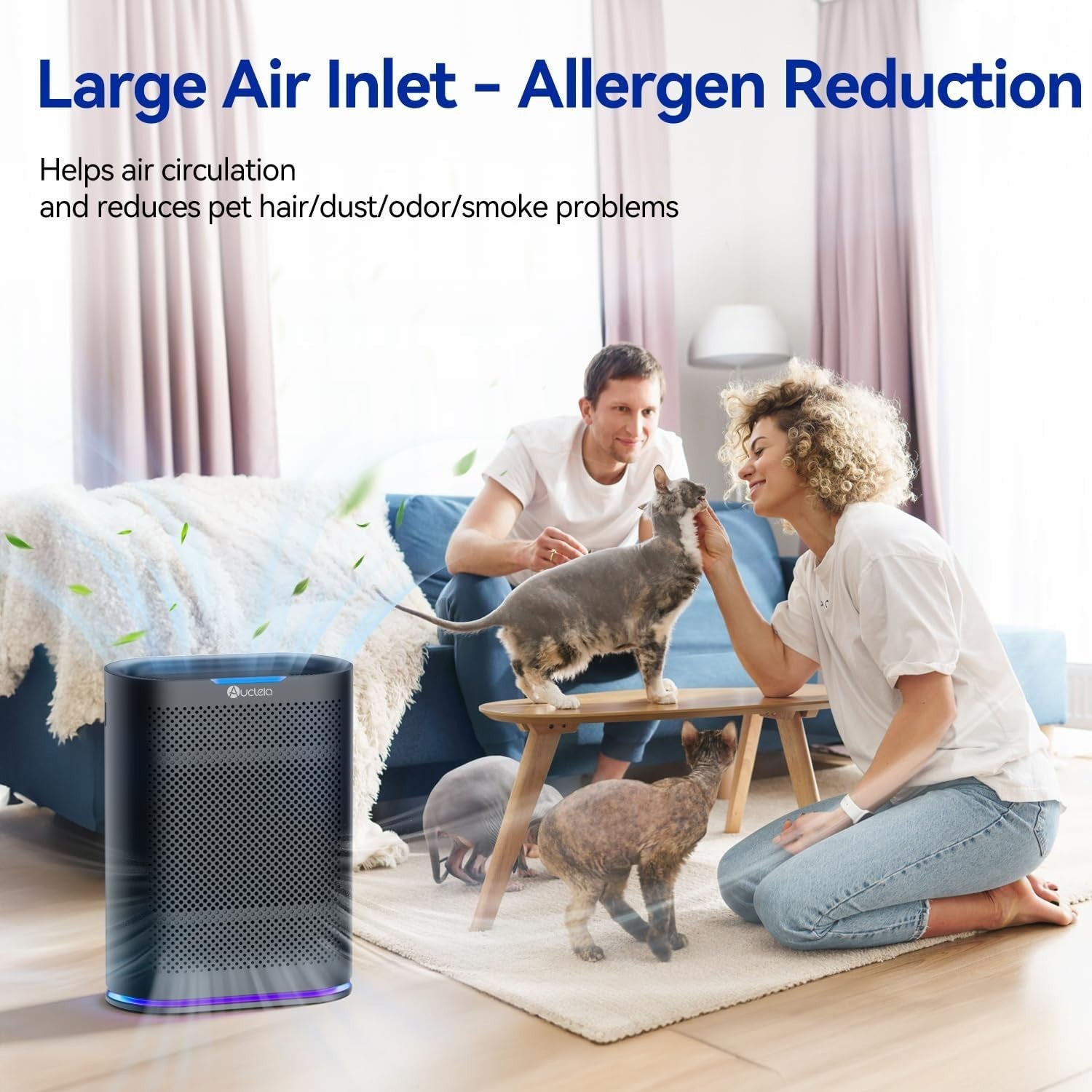 Large Room HEPA14 Air Purifier Auto Smoke Dust Odor 200m2 Silent