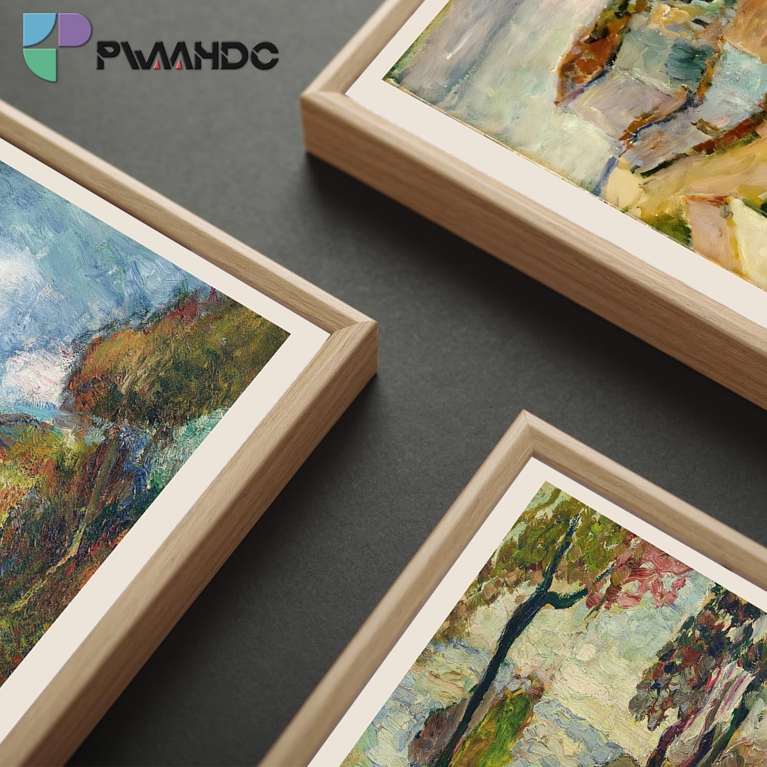 Colourful Abstract Wall Art Set of 3 Framed 12x16 Modern Home Decor