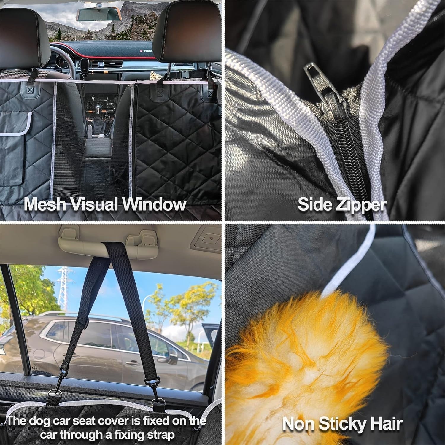 Waterproof Dog Car Seat Cover Hammock Mesh Window SUV Truck Protector