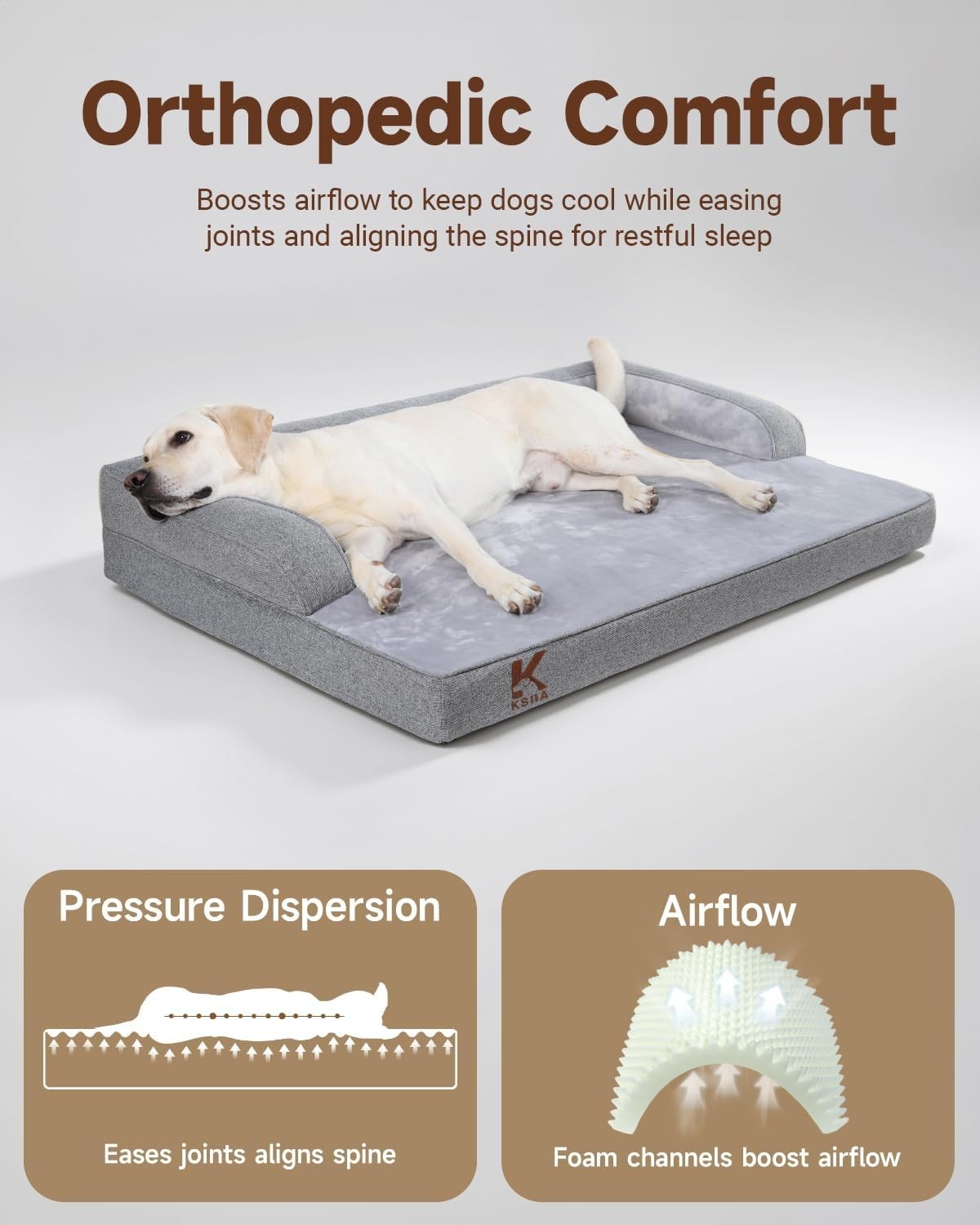 119x81cm XXL Orthopedic Dog Sofa Bed Waterproof Washable