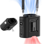 Wearable Waist Fan – 14500mAh Rechargeable 5-Speed w/ LED for Camping & Work