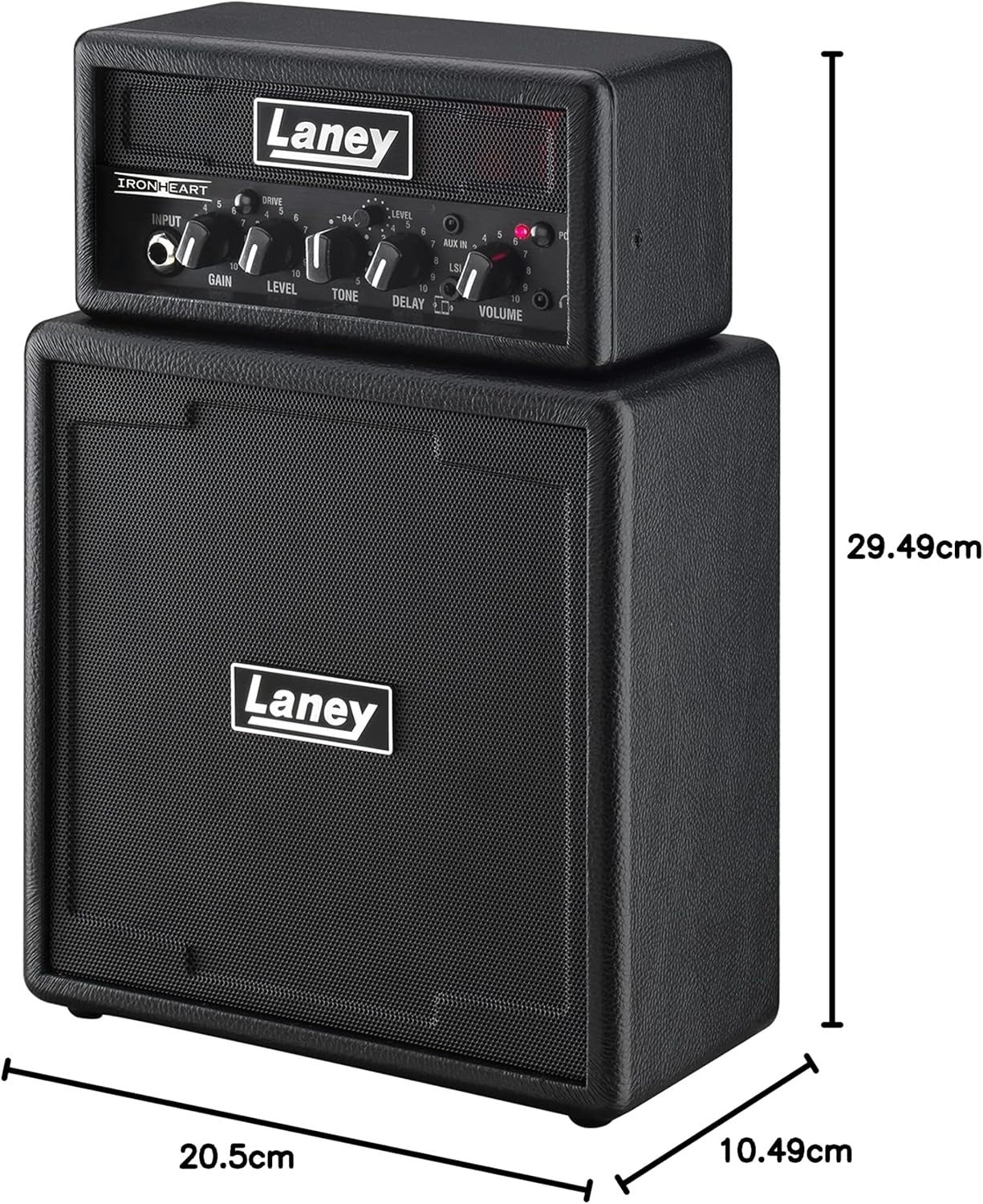 MINISTACK-IRON 6W Battery-Powered Guitar Amp Compact Mini Stack Clean/Drive