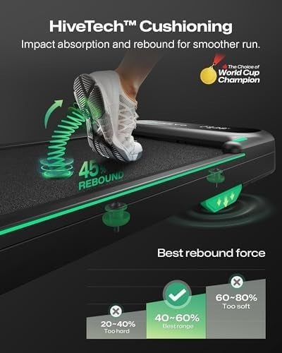 Black Under Desk Treadmill Walking Pad 1-6 km/h Home Office