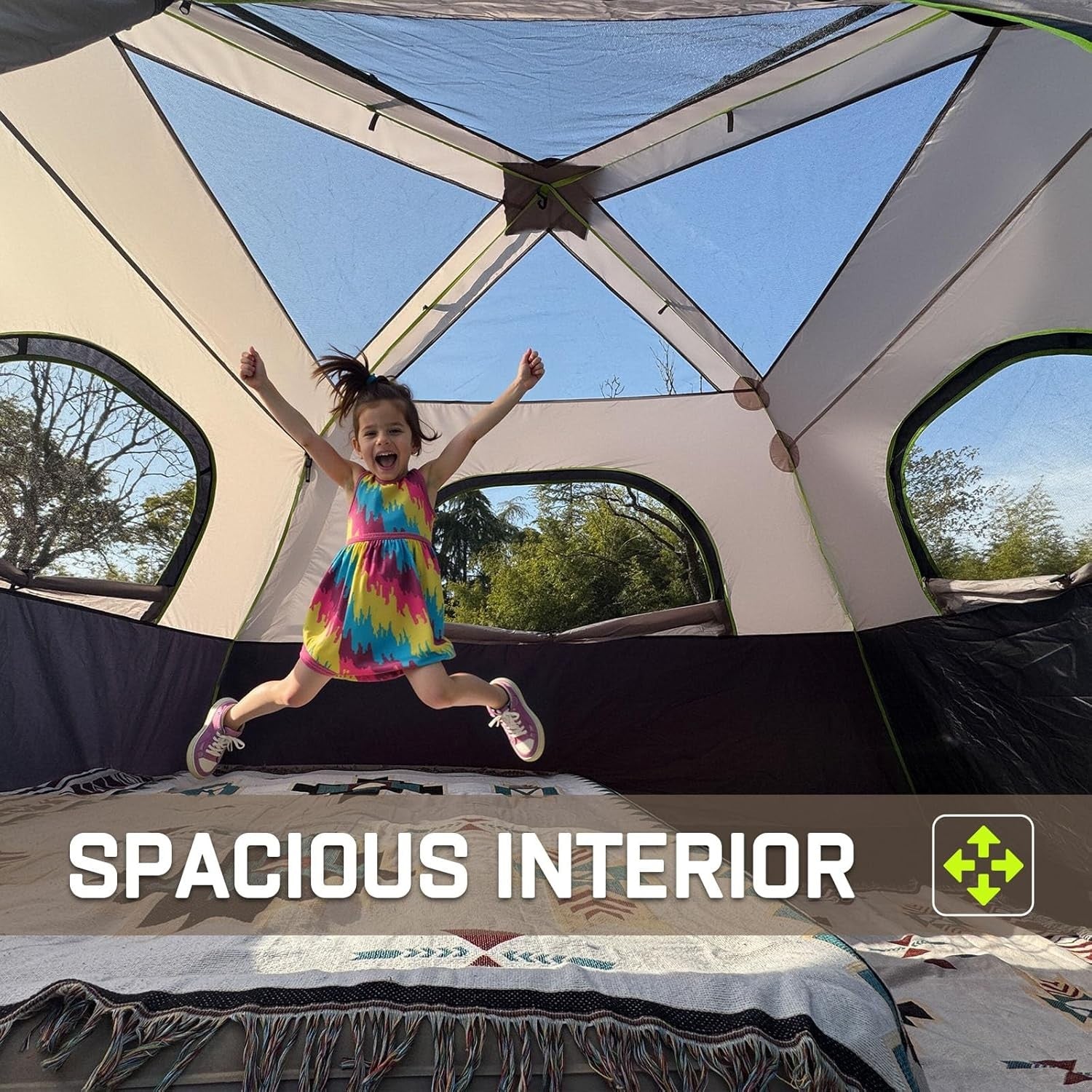 4/6 Person Instant Pop Up Camping Tent Waterproof 60s Setup