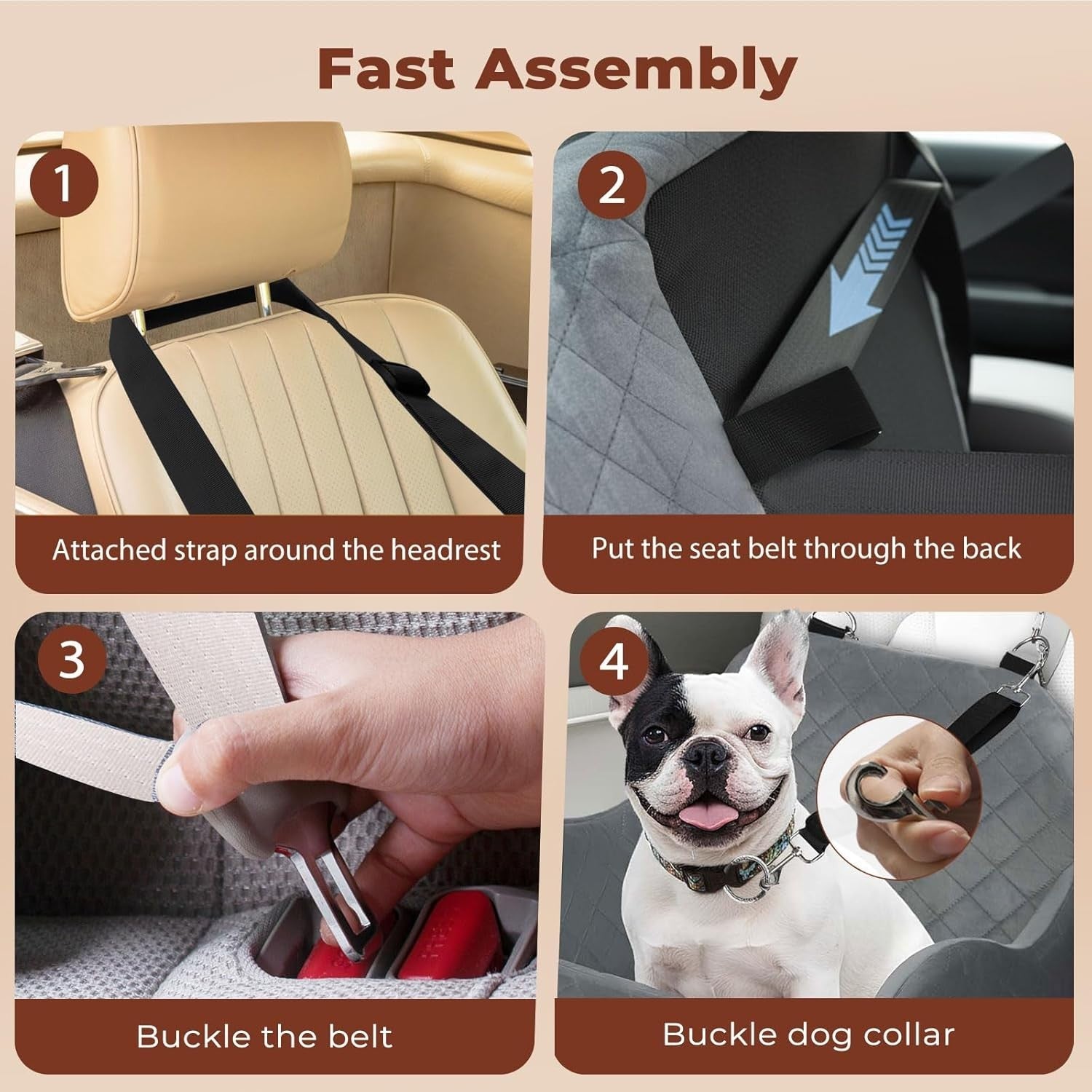 Elevated Pet Booster Seat for Dogs Washable Travel Bed Anti Slip 16KG