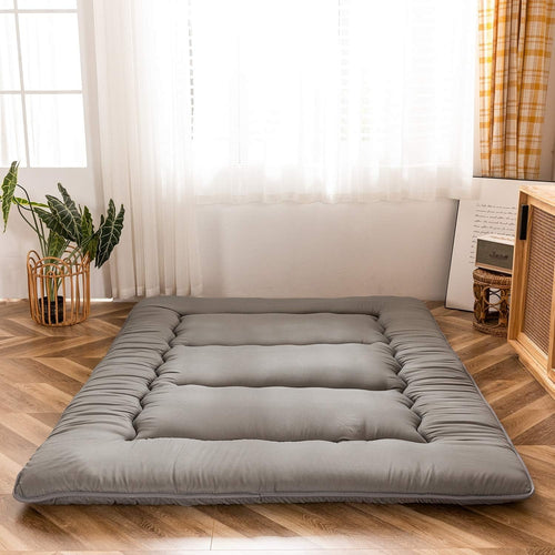 King Size Floor Mattress Futon - Thick Tatami Mat, Foldable, Memory Foam