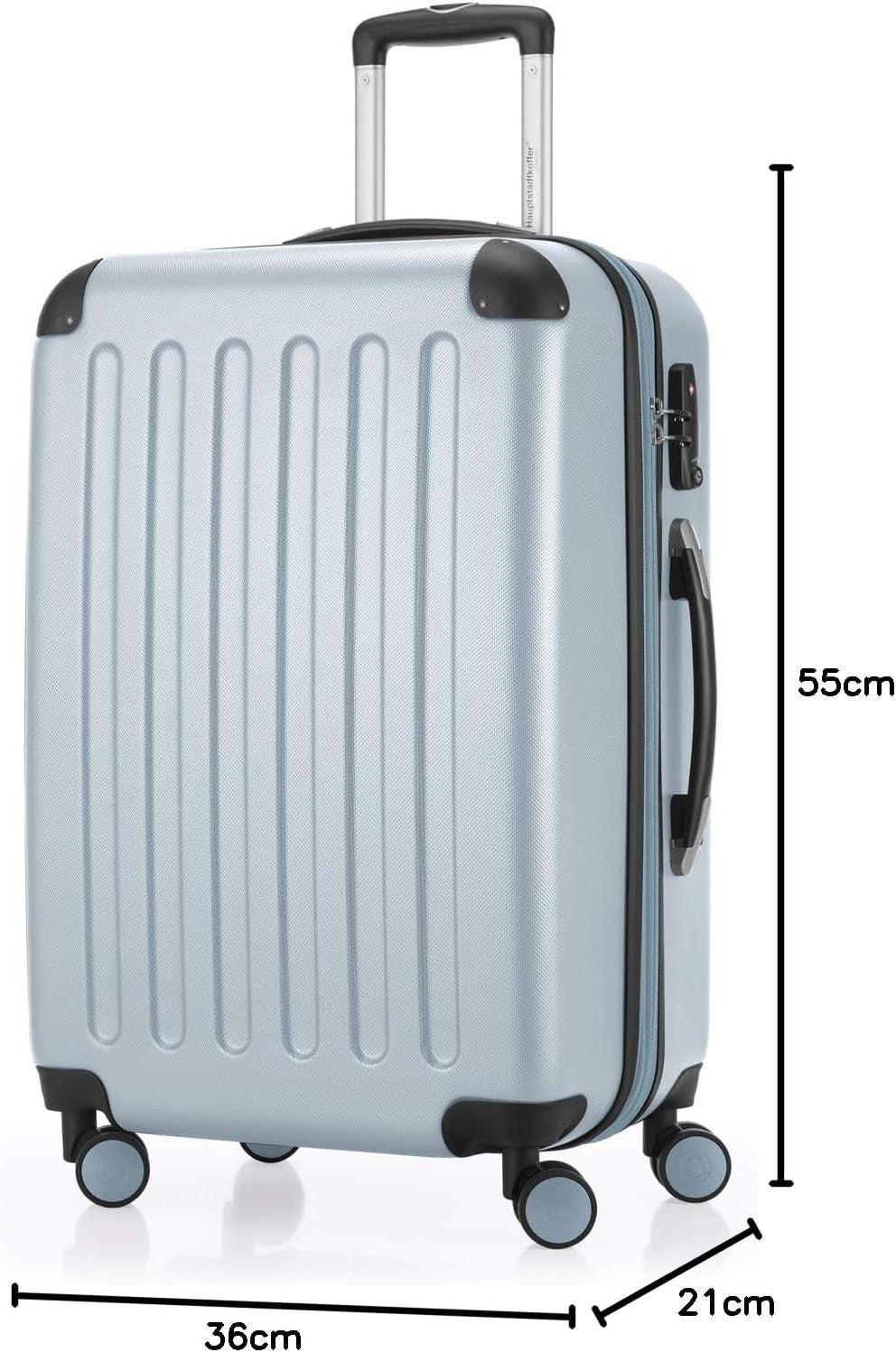 55cm Carry On Hard Shell Suitcase Lightweight ABS Spinner Cabin Luggage 42L