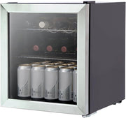 Russell Hobbs 46L Mini Fridge Wine & Drinks Cooler Stainless Steel Table Top