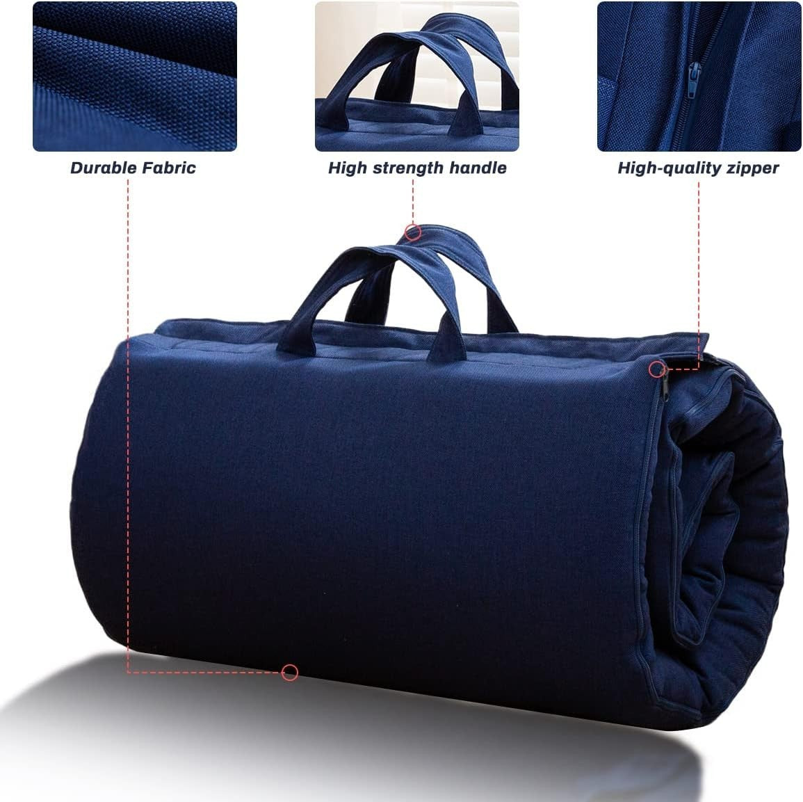 Foldable Futon Mattress Single Waterproof Foam Pad for Indoor Outdoor Use