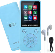 64GB Bluetooth 5.0 MP3 MP4 Player 1.8" LCD FM Radio Blue