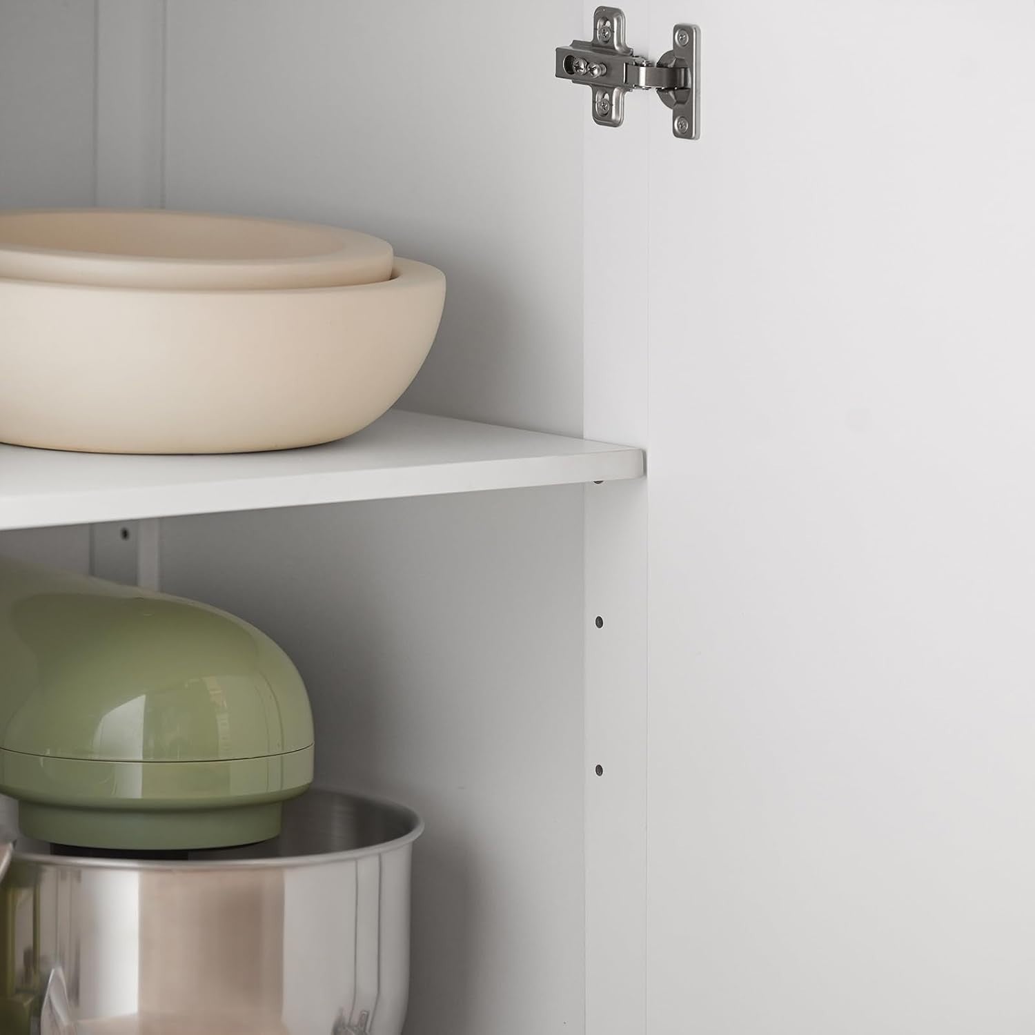 Rolling Kitchen Trolley Cart with Rubberwood Worktop, Drawer & Cabinet Storage