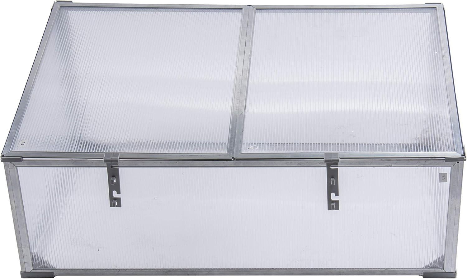 Aluminium Cold Frame Greenhouse 39" | Clear Poly Panel Planter for Herbs & Veg