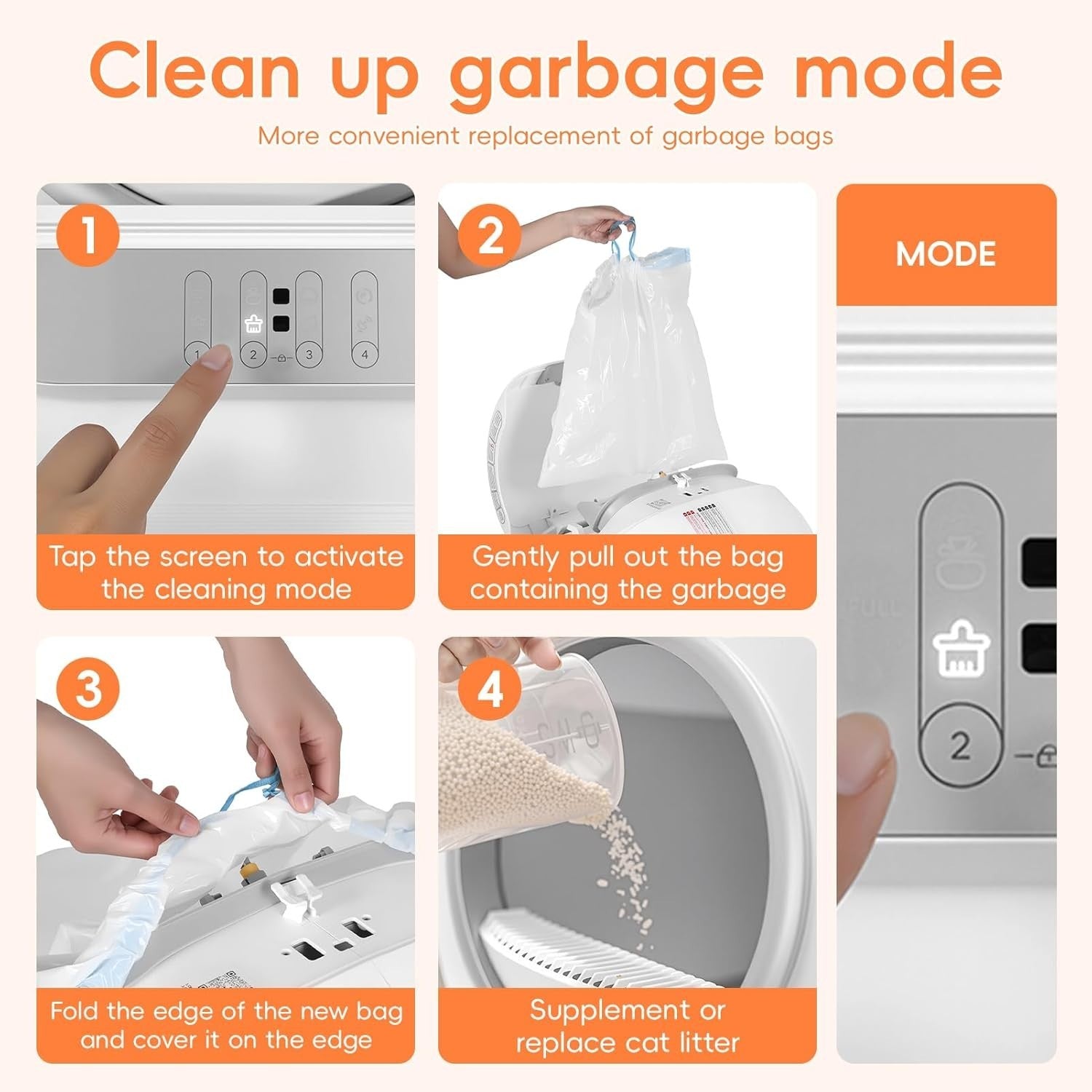 Self Cleaning Cat Litter Box App Control Auto Odor Removal Smart XL