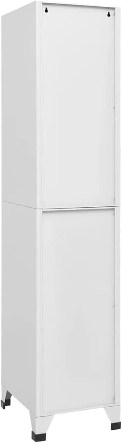 Grey Metal Locker Cabinet 1 Door Lockable Storage Cupboard Office Gym 180cm