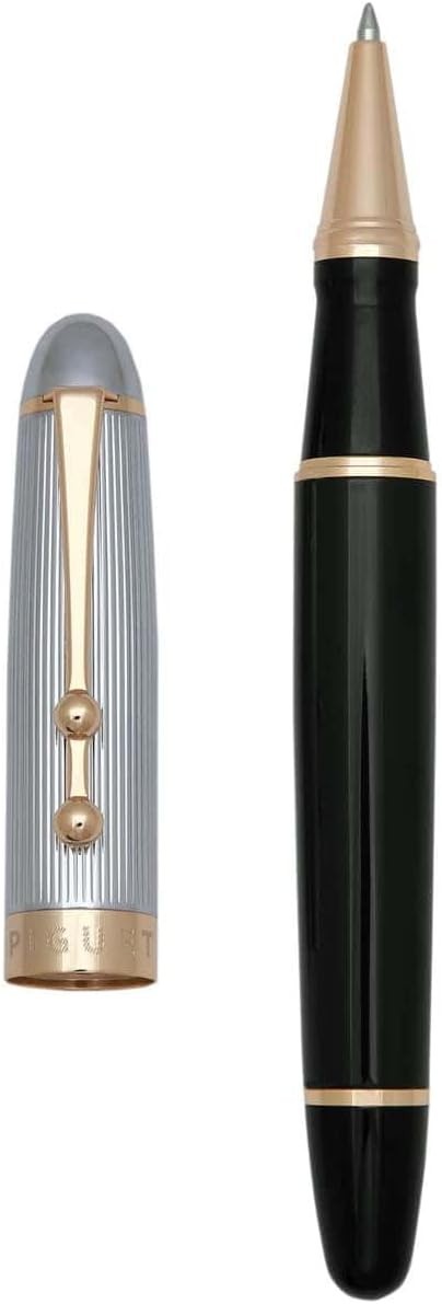 Luxury Deluxe Blue Rollerball Pen – Gold-Plated Tip, Ergonomic, Gift Box
