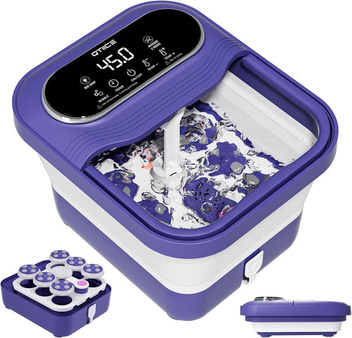 Collapsible Foot Spa with Heat, Bubble & Vibration Massage, Shiatsu Balls