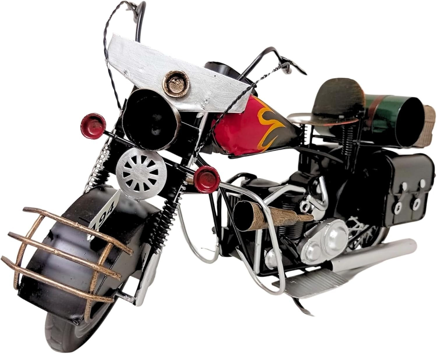 Vintage Style Motorcycle Model with Authentic Details & Classic Design