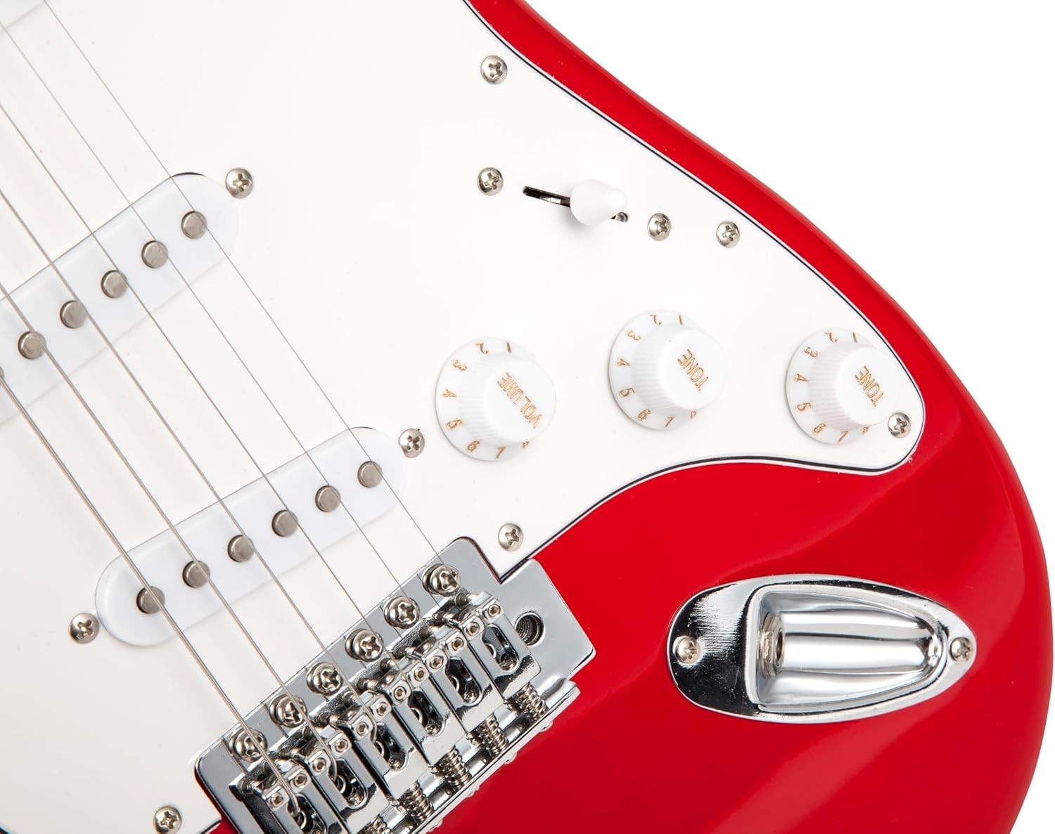Electric Guitar Starter Kit with Amp Full Size Basswood Red Set
