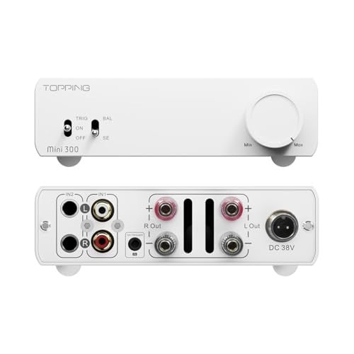 Mini300 Compact Stereo Amplifier 140Wx2 Class-D Balanced Low Distortion White