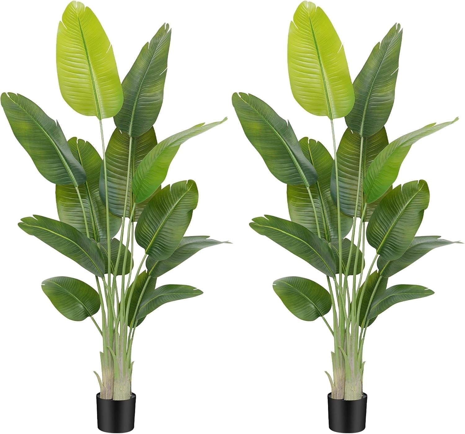 Set of 2 Bird of Paradise Plants 180cm Lifelike Indoor Potted Tropical Banana