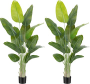Set of 2 Bird of Paradise Plants 180cm Lifelike Indoor Potted Tropical Banana