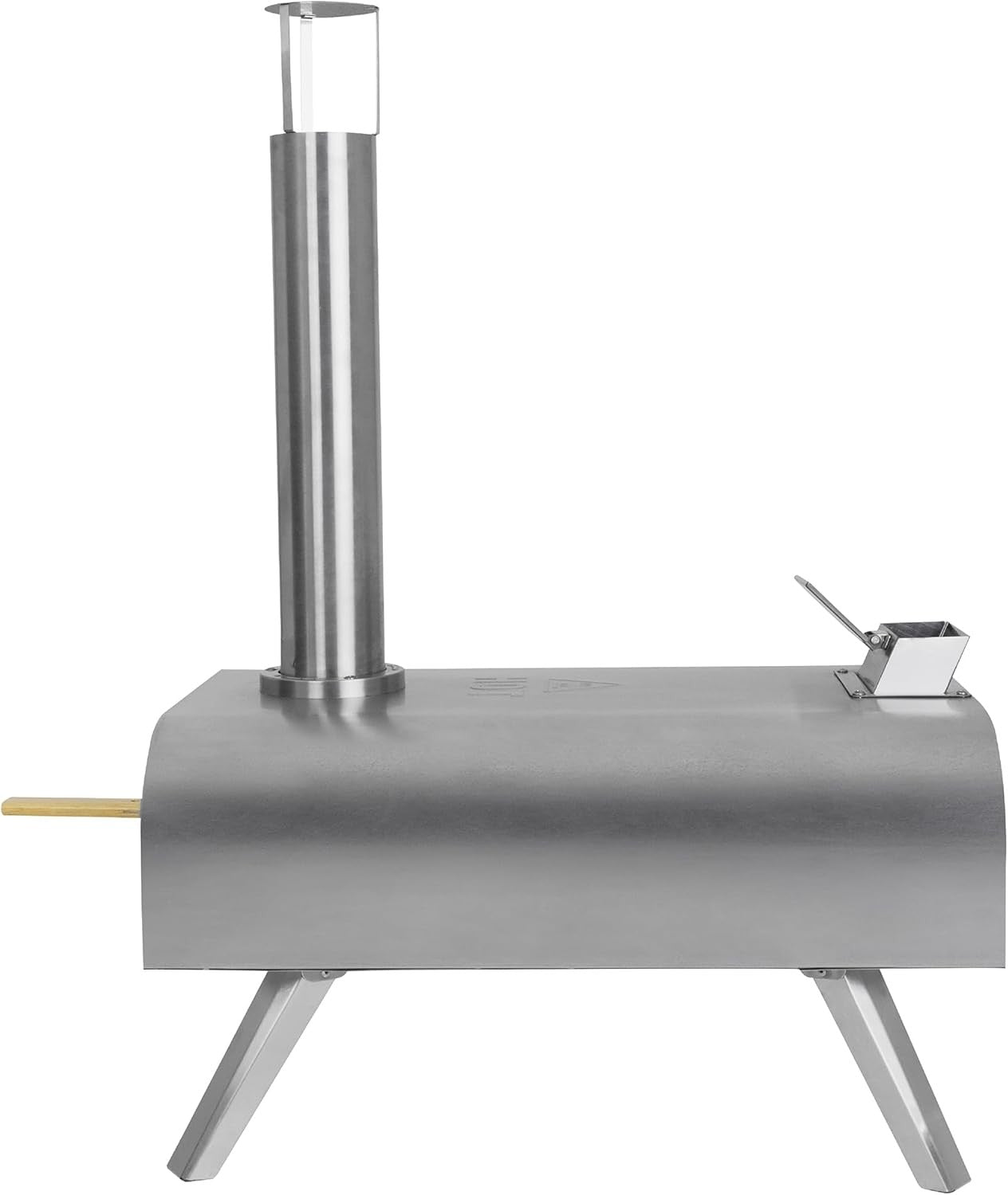 16" Wood Fired Outdoor Pizza Oven Stainless Steel BBQ Smoker Grill Portable