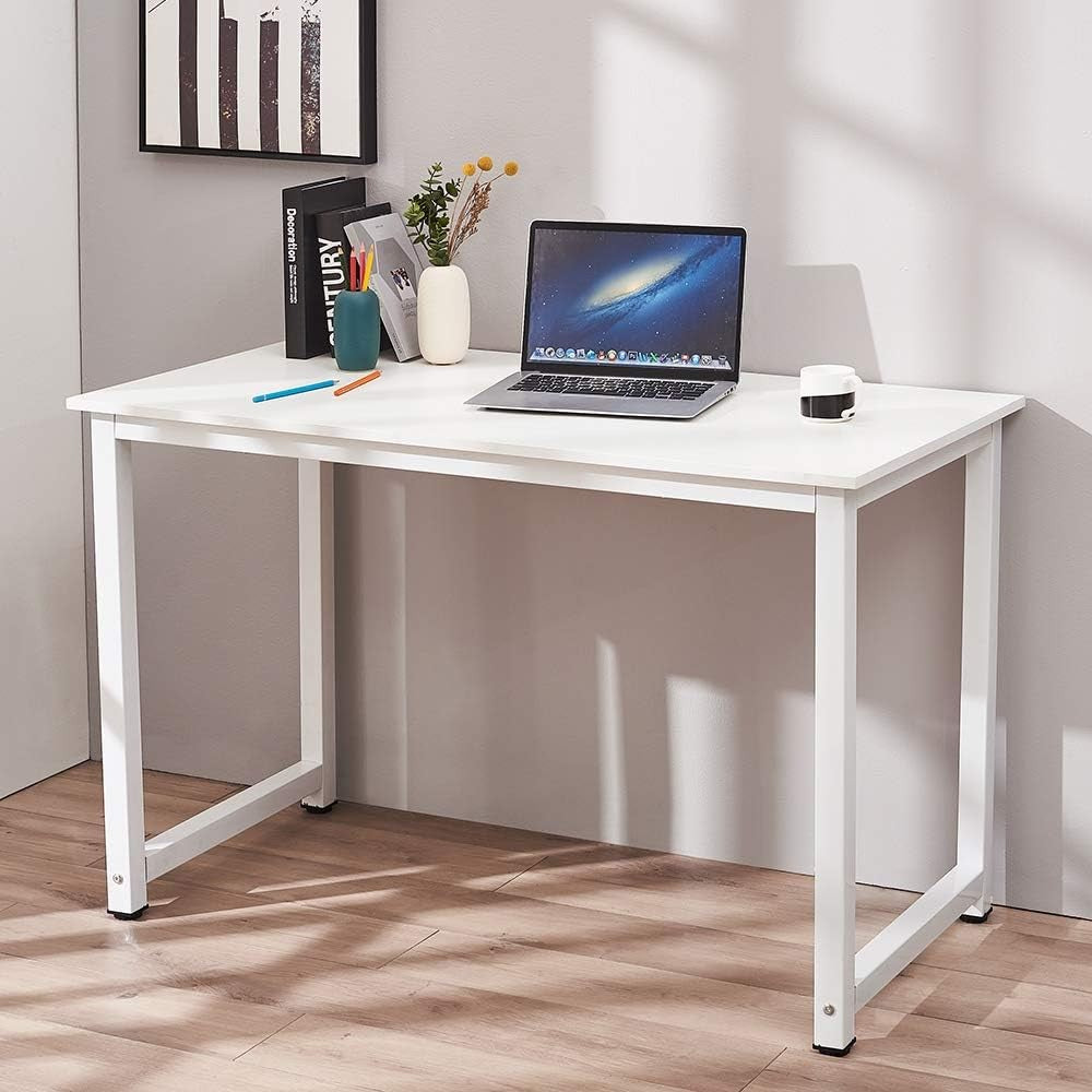 Computer Desk 120cm White Home Office Study Table PC Laptop Workstation