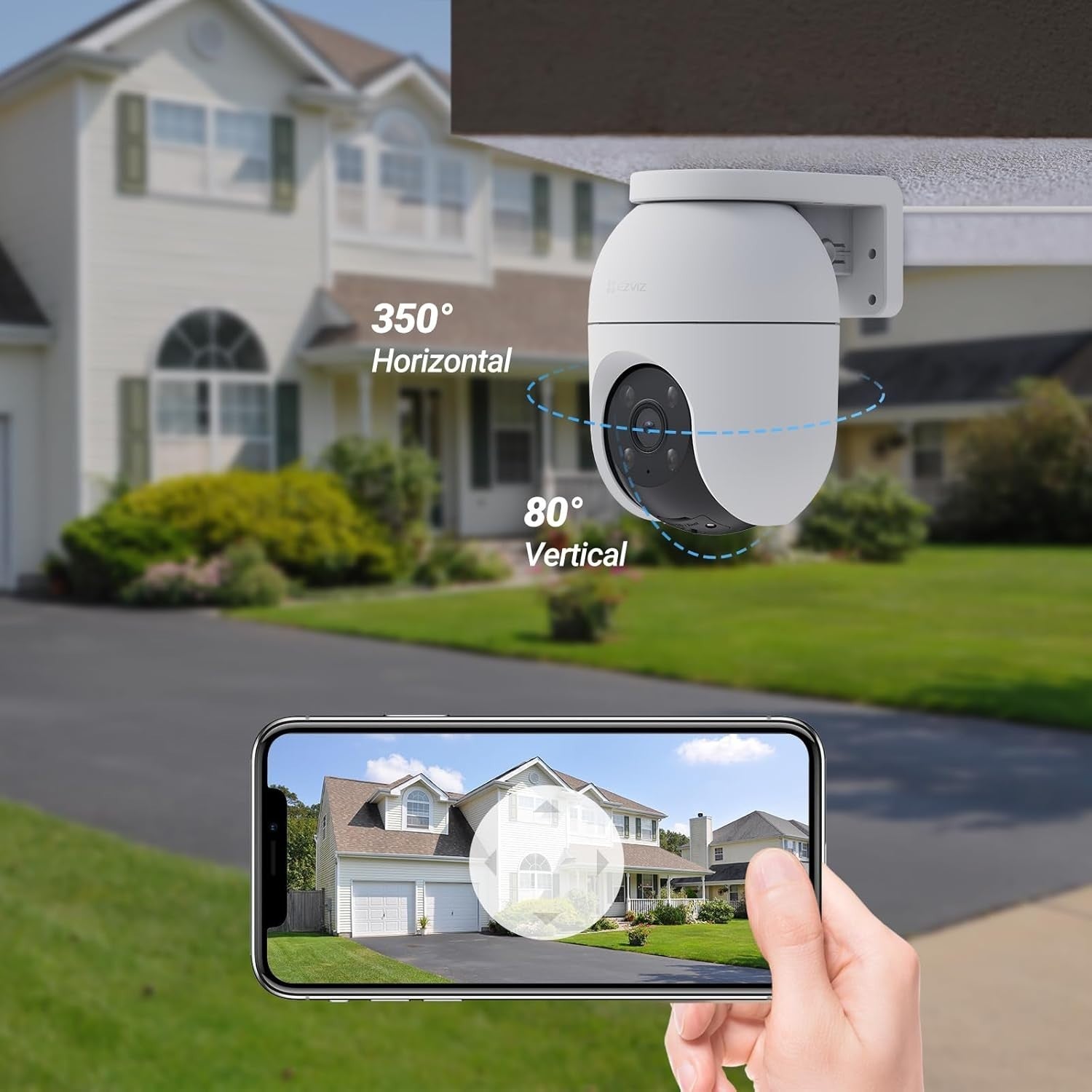 4K PTZ Security Camera Outdoor 360° Auto Tracking Color Night Vision