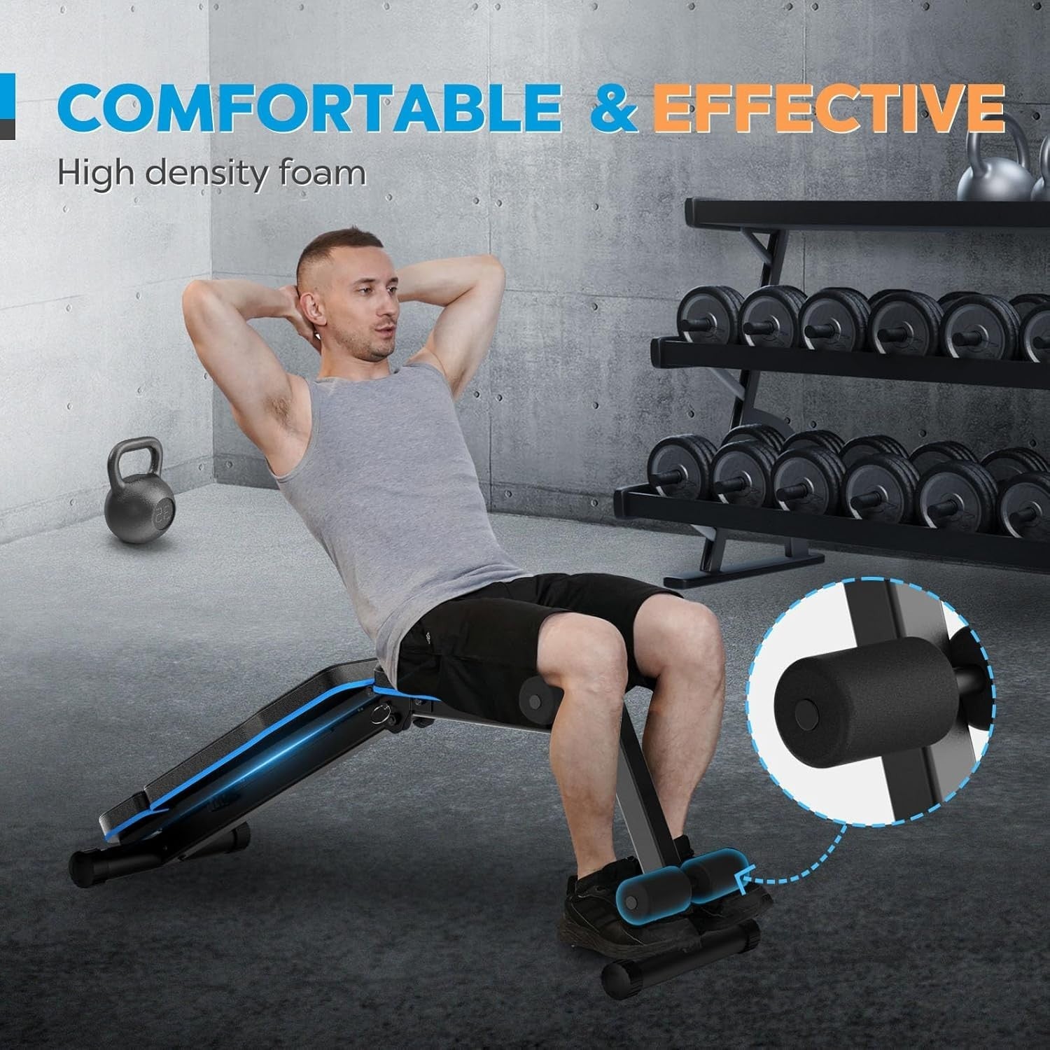 Adjustable Folding Weight Bench Incline Decline Flat Home Gym