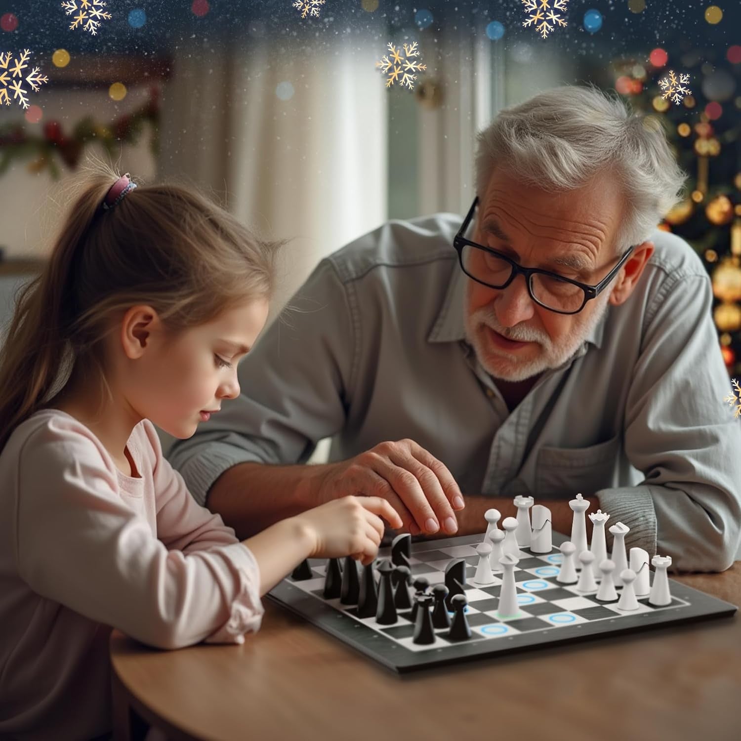 AI Smart Electronic Chess Board w/ Light-Up Moves | Online App Play | 15" Portab