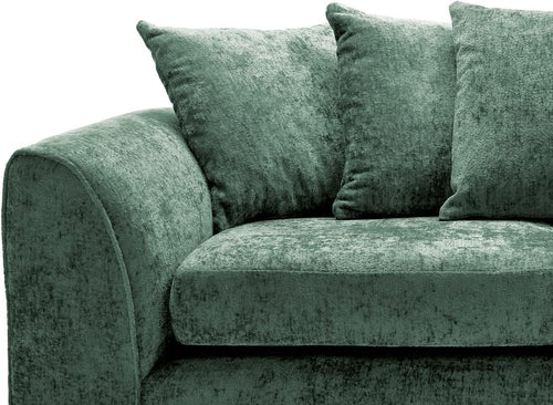 4 Seater Sofa Rifle Green Chenille Large Couch Modern Removable Covers Seating